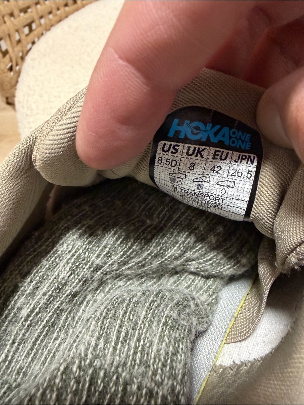 HOKA Transport Trail Shoe in Beige and Tan - Picture 7 of 7